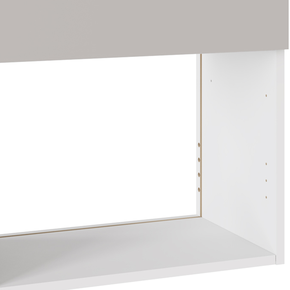Kitchen Kit Slab Supergloss Light Grey Microwave Wall Unit 600mm Image 3