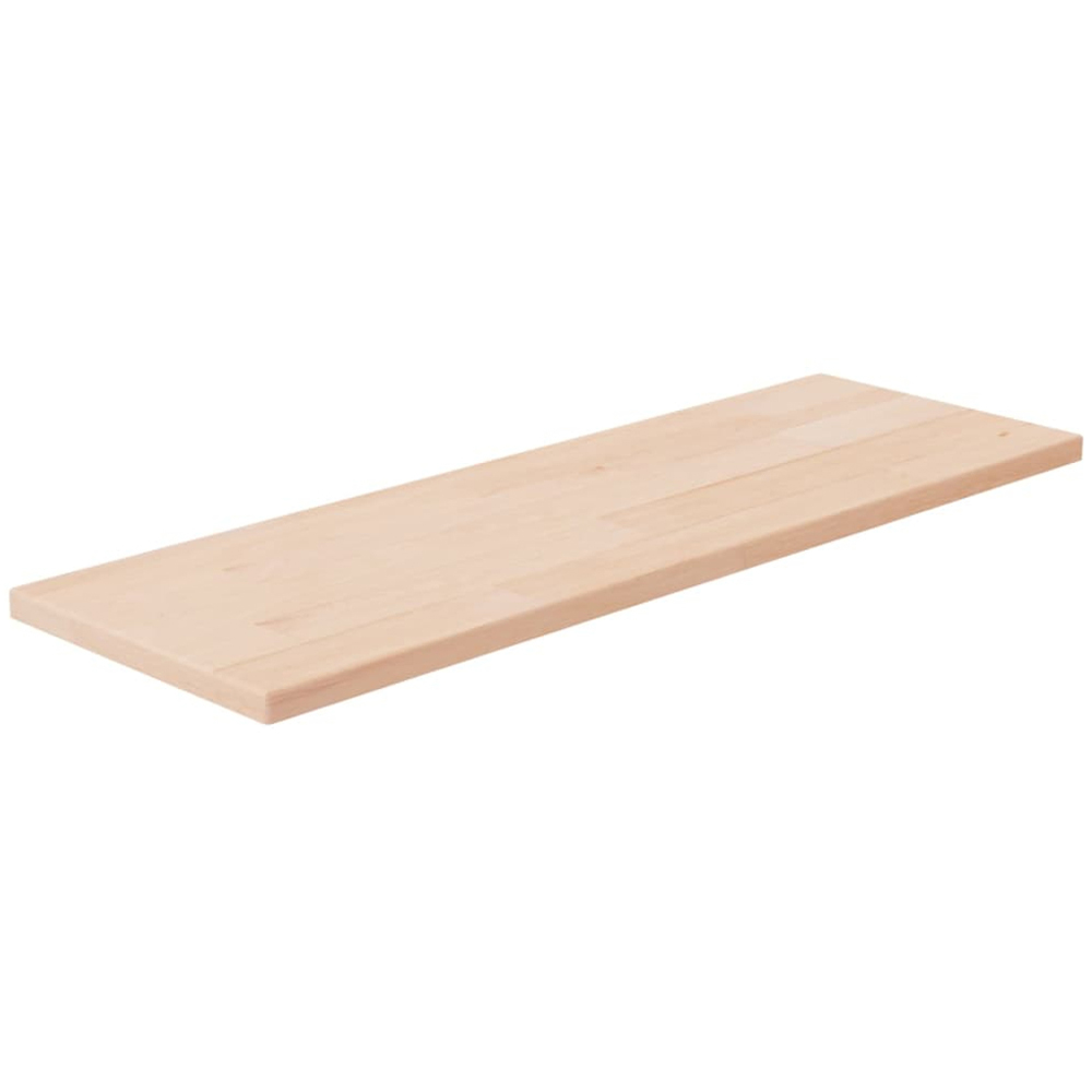 vidaXL 60 x 20 x 1.5cm Untreated Solid Oak Wooden Wall Shelf Image 1