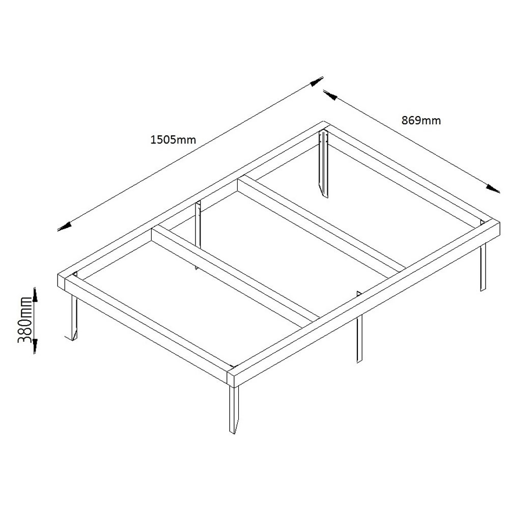 Forest Garden 5 x 3ft Metal Spike Garden Shed Base Image 2