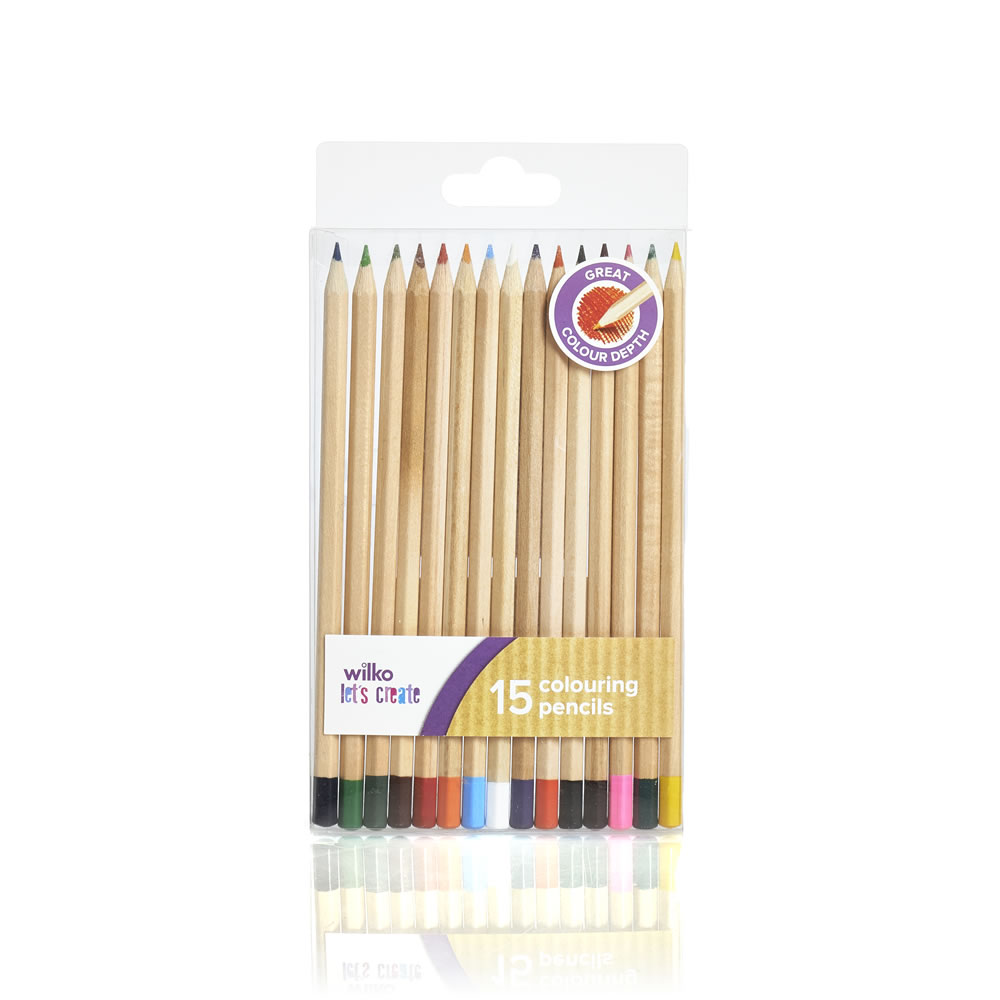 Wilko Colouring Pencils 15 pack Image