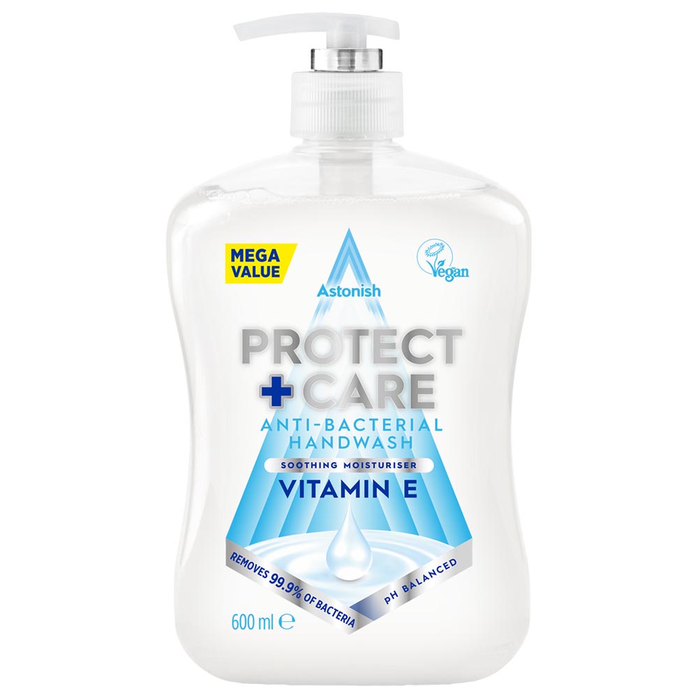 Astonish Protect and Care Anti Bacterial Hand Wash Vitamin E 600ml Image