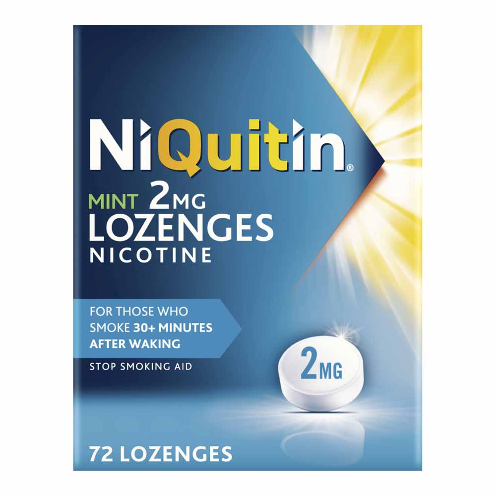 NiQuitin Lozenge Mint 2mg 72 Pack  - wilko