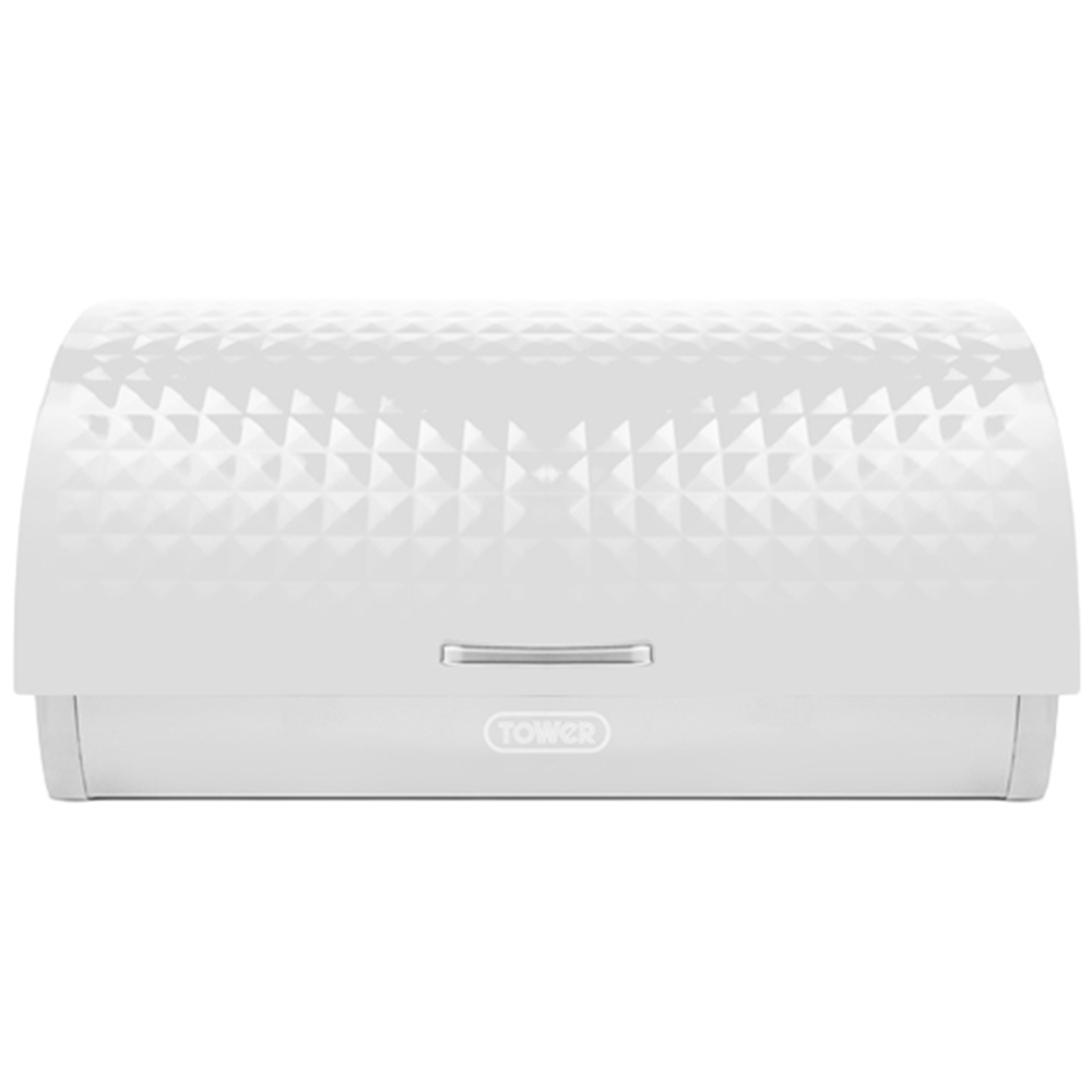 Tower Solitaire EEJB284 White Bread Bin with 3 Piece Canister Set Image 2