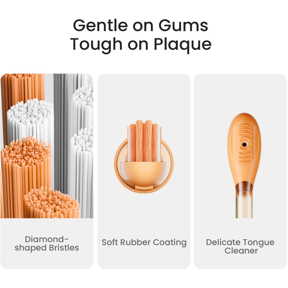Oclean Ease Orange Rechargeable Electric Toothbrush 2 Pack Image 6