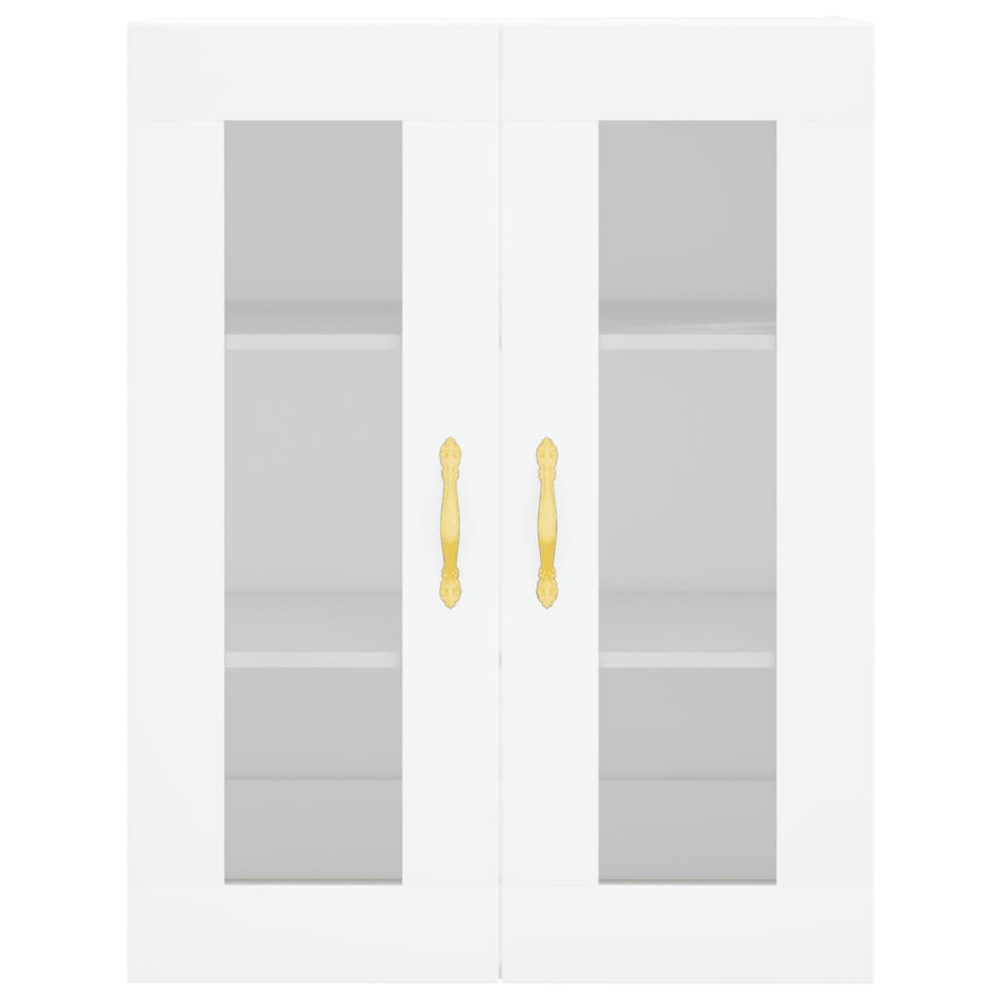 vidaXL 3 Glass Door 3 Drawer White Highboard Image 6