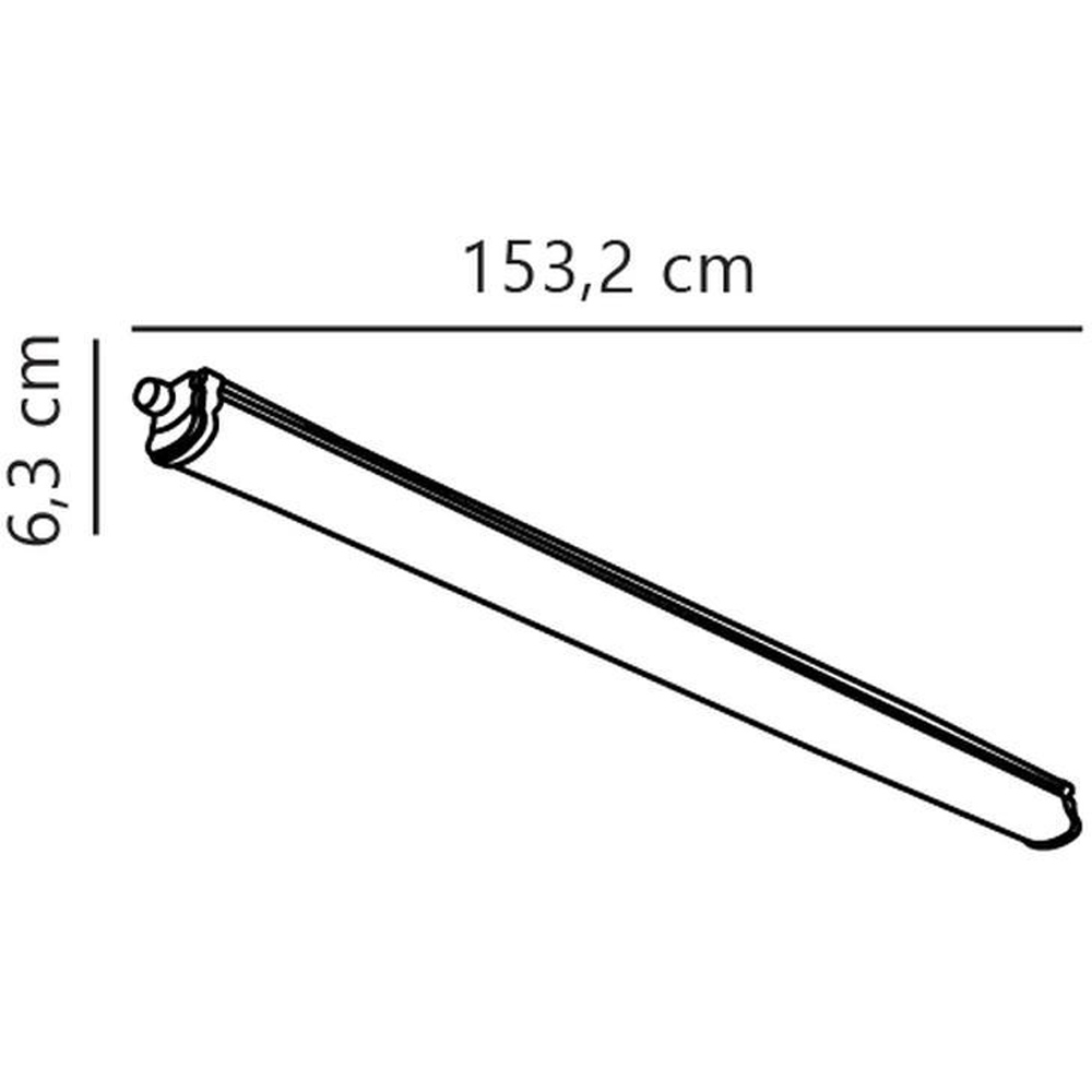 Nordlux Oakland 150 Single White LED Batten Light Fitting Image 5