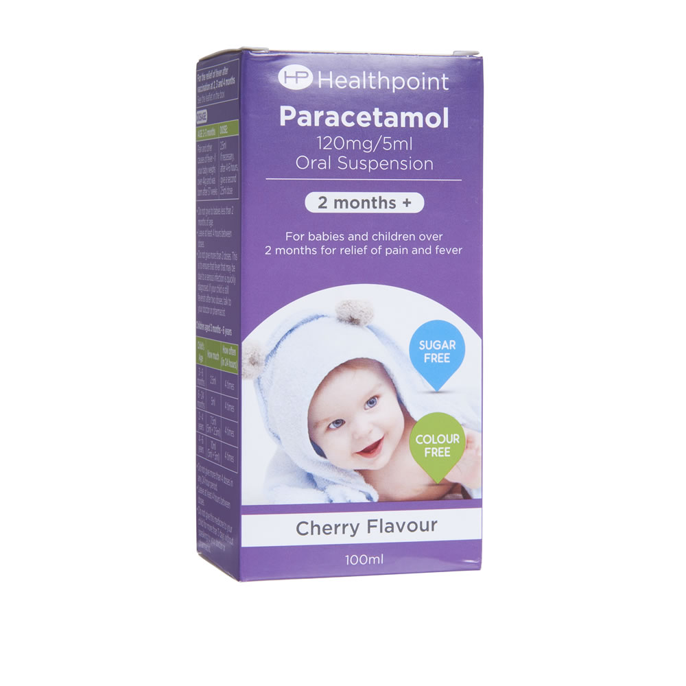 Healthpoint Children's Paracetamol 120mg/5ml Oral Suspension 2 months+ 100ml Image