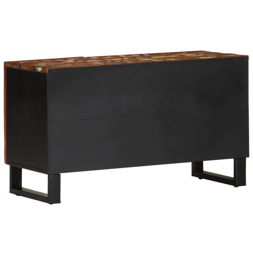 vidaXL Single Door 2 Open Shelf Multicolour TV Cabinet with Metal Stand Image 5