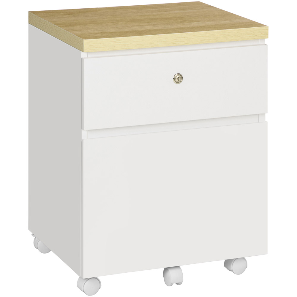 Vinsetto White 2 Drawer File Cabinet Image 2