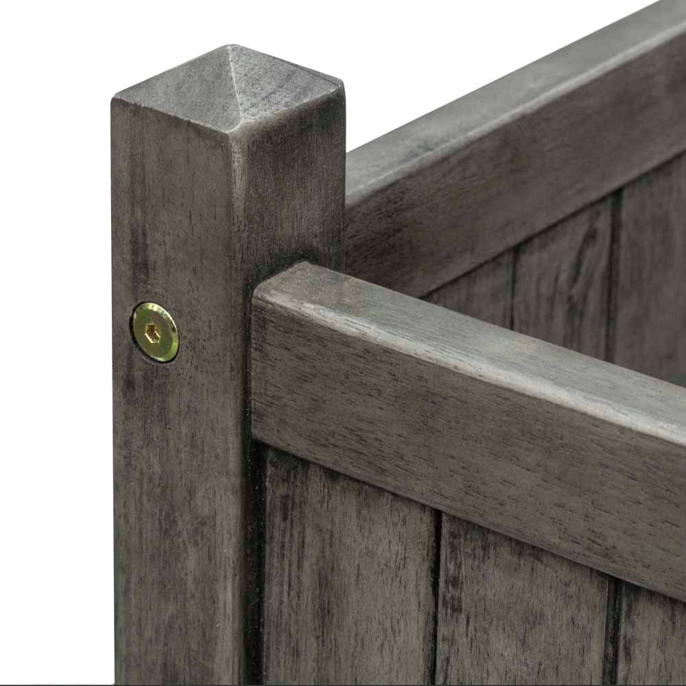 Rowlinson Alderley Grey Wooden Square Planter Image 6