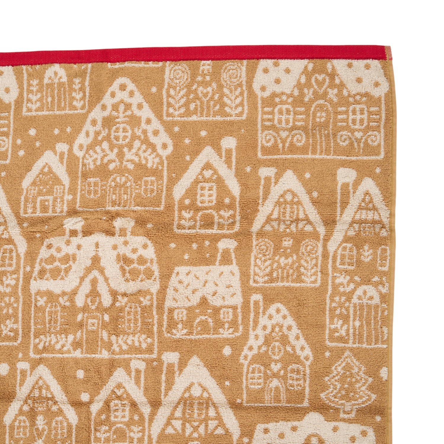 Gingerbread Houses Towel Brown 125cm Image 3