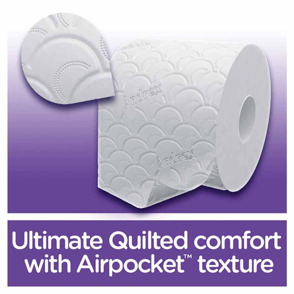 Andrex Supreme Quilts Toilet Tissue 3 Ply Case of 3 x 16 Rolls Image 4