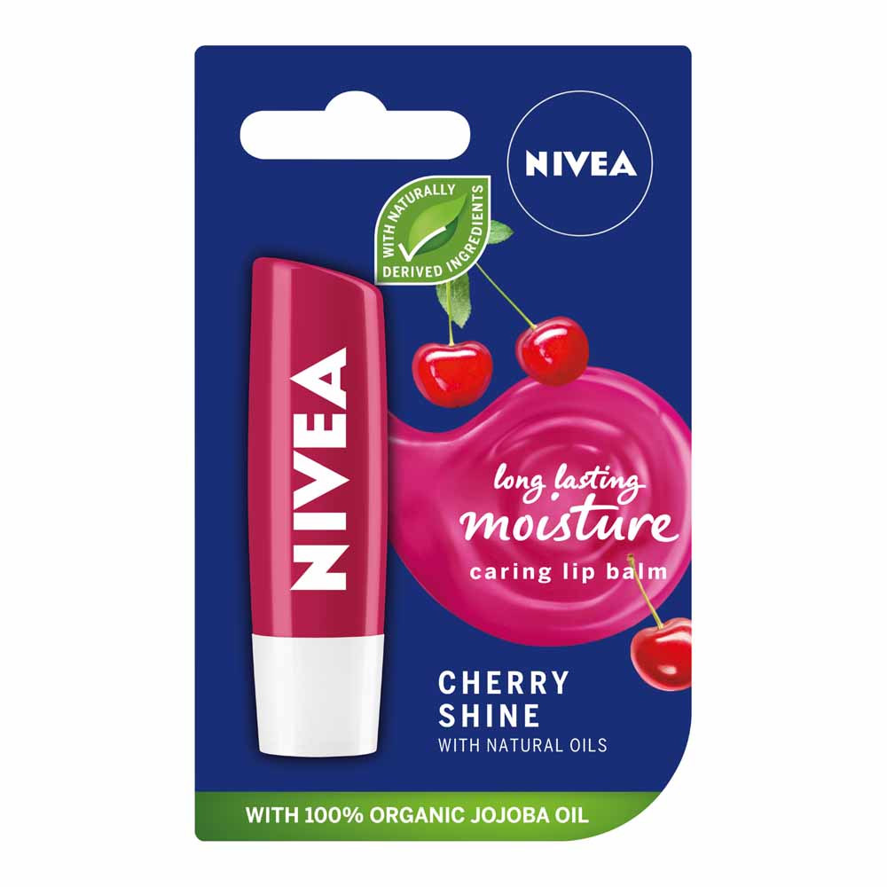 Nivea Cherry Fruity Shine Lip Balm 4.8g Image 1