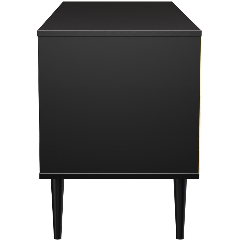 Crowndale Hong Kong 4 Drawer Matt Black Bed Box Ready Assembled Image 3