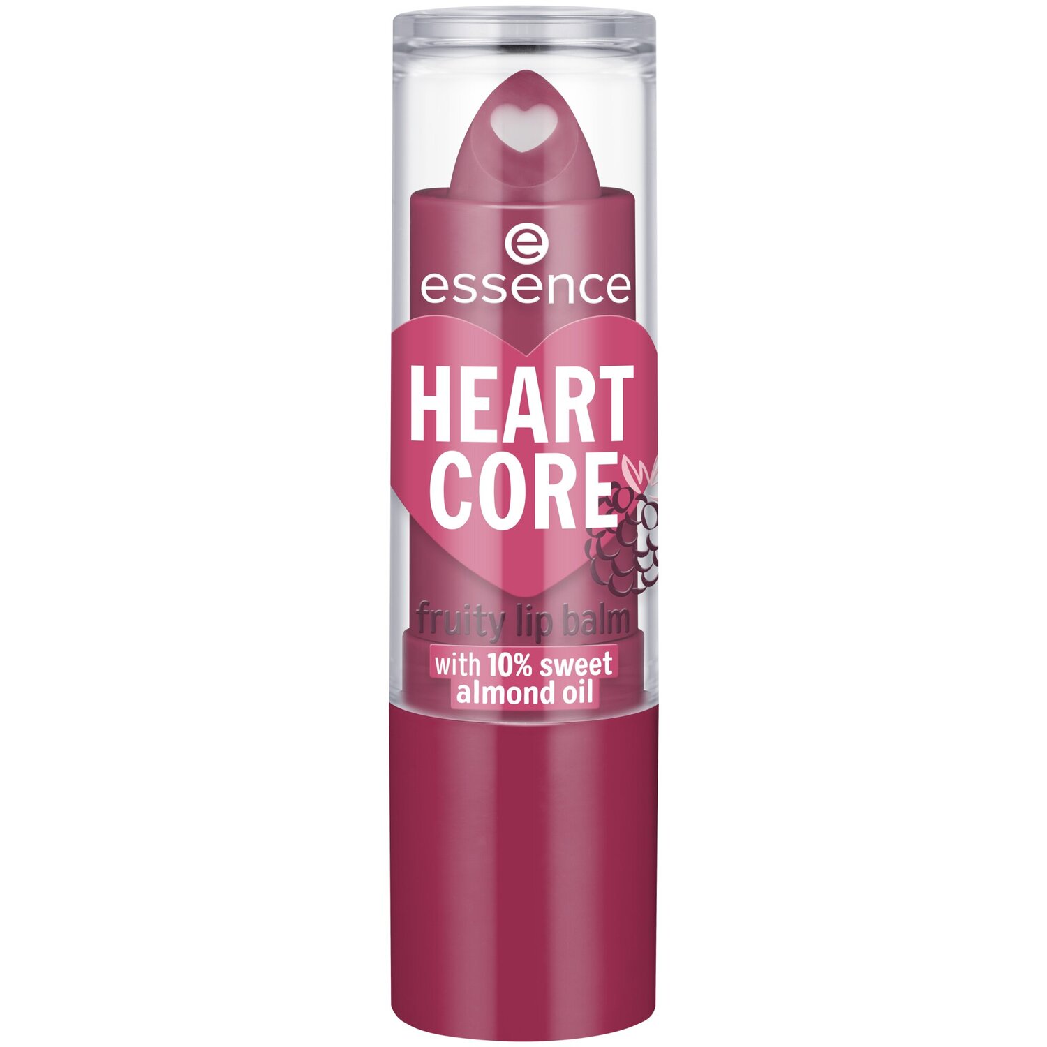 essence Heart Core Fruity Lip Balm - Raspberry Image 1