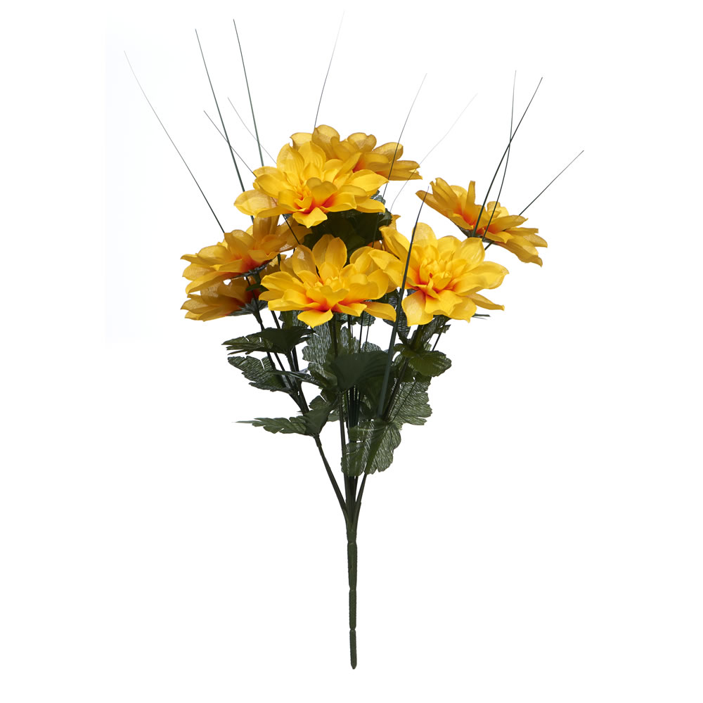 Wilko Yellow Dahlia Bunch of Artificial Flowers Image