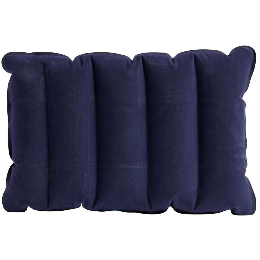 Wilko Flocked Inflatable Pillow Blue Image 2