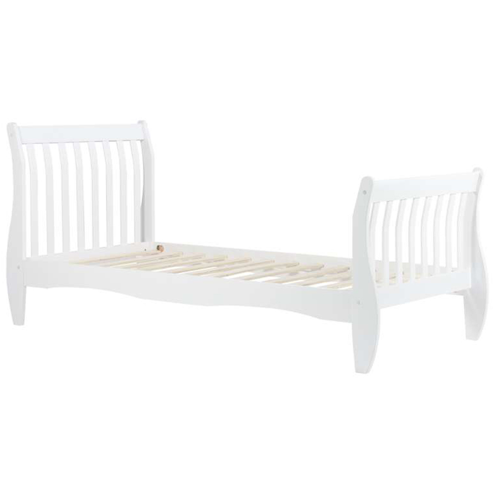 Belford Single White Wooden Bed Image 2