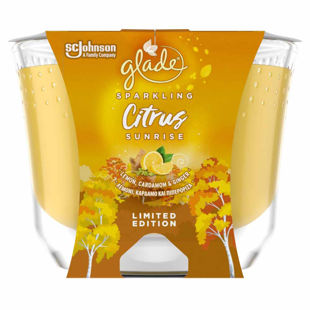 Glade Large Candle Citrus Sunrise  Air Freshener 224g Image 1