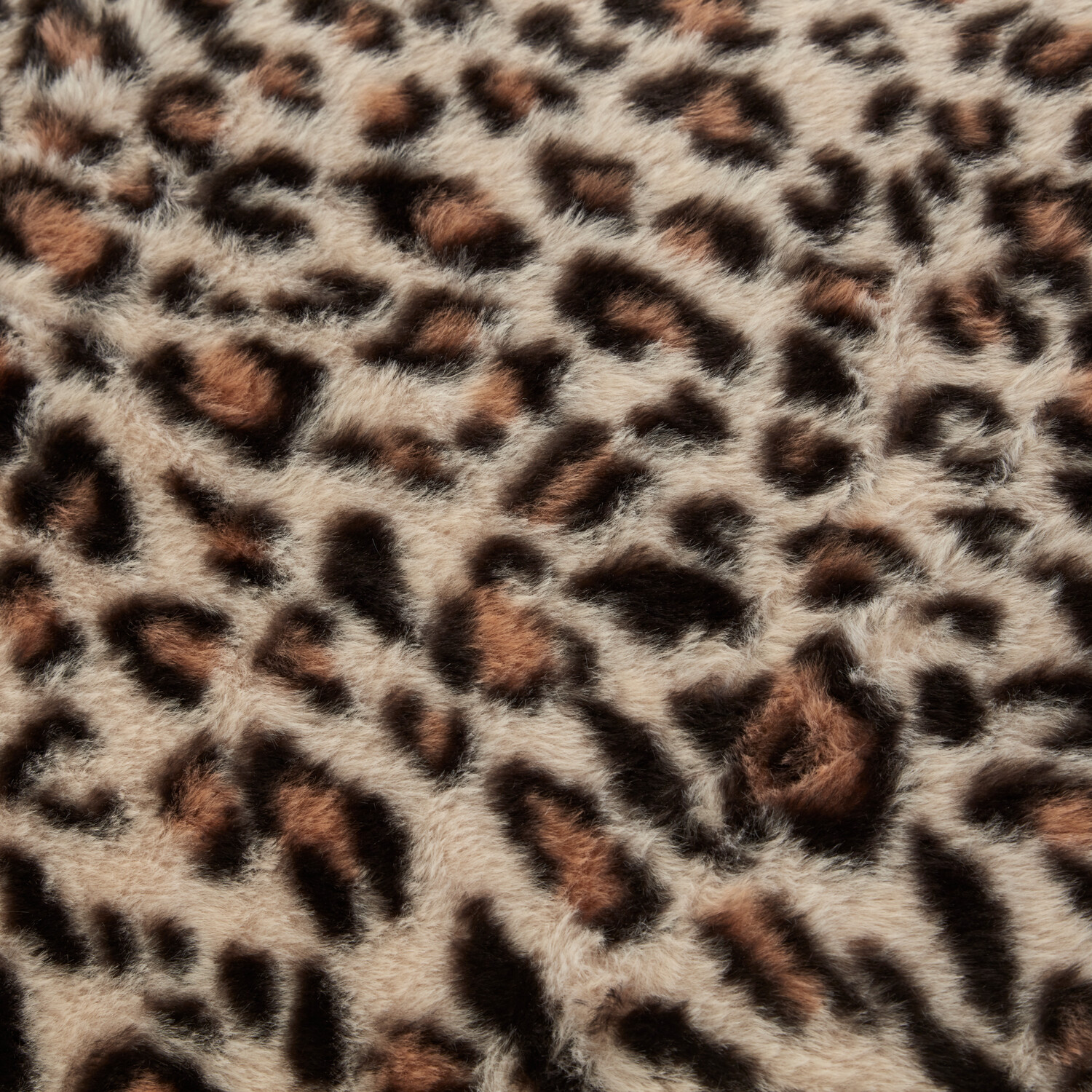 Leopard Print Faux Fur Duvet Set Brown Image 3