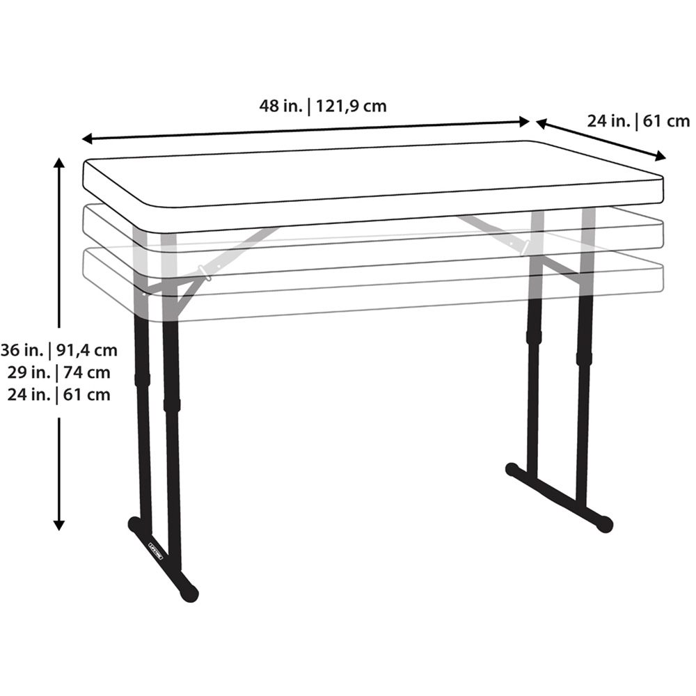 Lifetime Products Height Adjustable Commercial Table Image 9