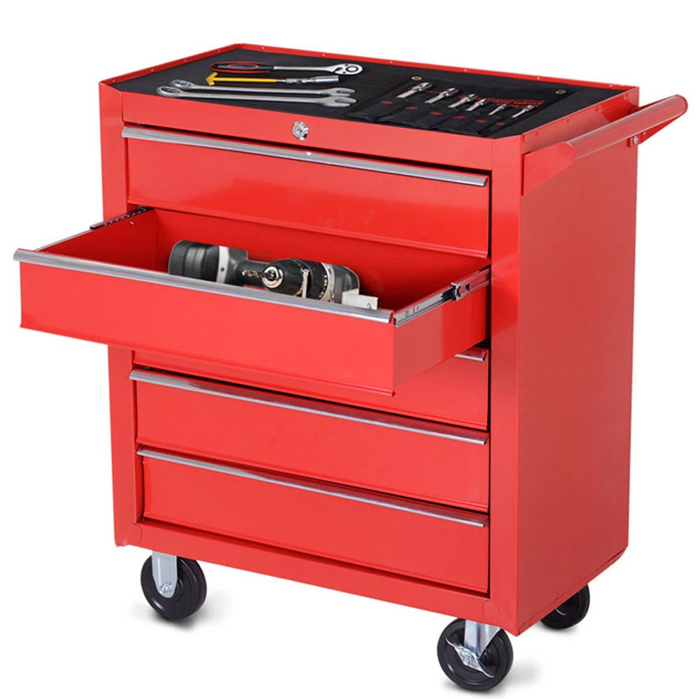 DURHAND Red 5 Drawer Roller Tool Cabinet Image 6
