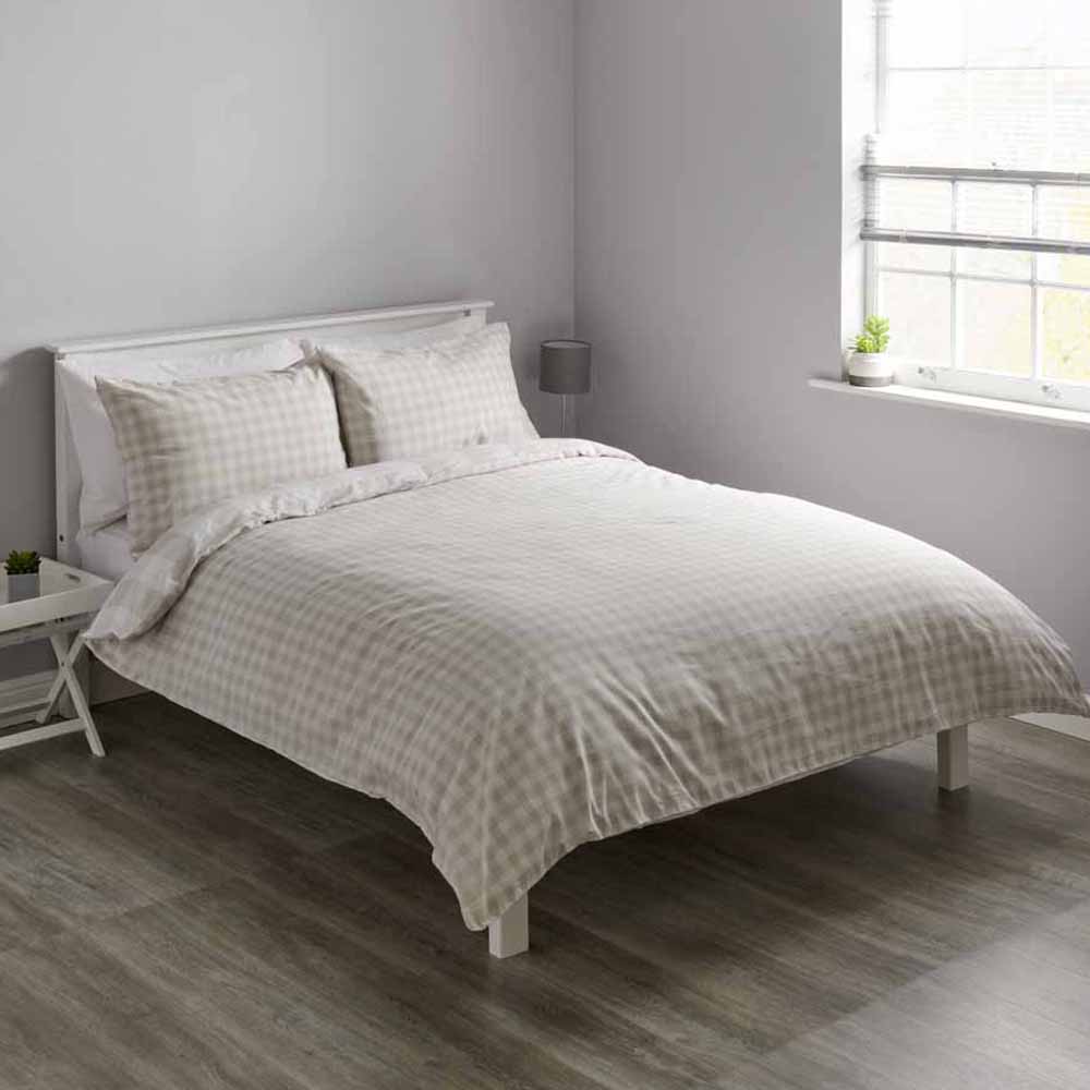 Wilko Double Gingham Reversible Easycare Duvet Set 2 Pack Wilko