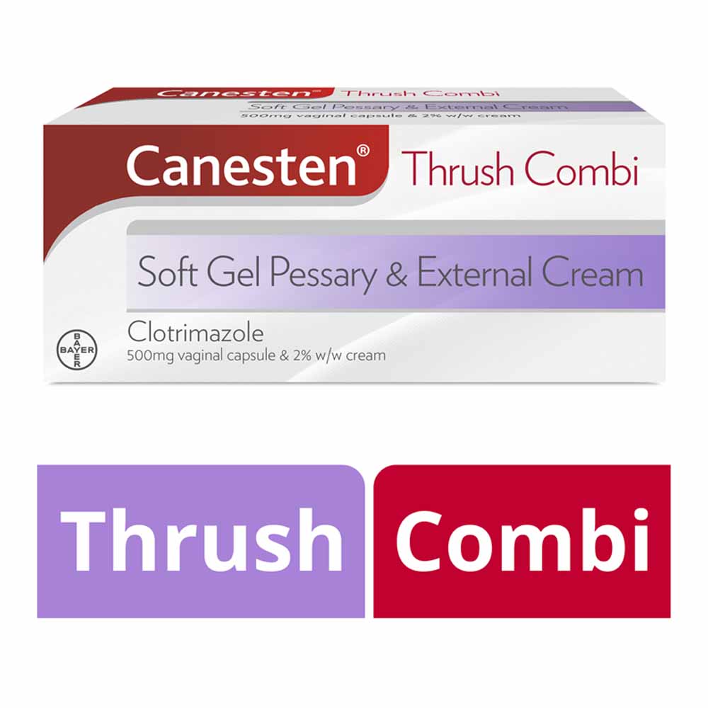 Canesten Thrush Combi Soft Gel Pessary & External Cream Wilko