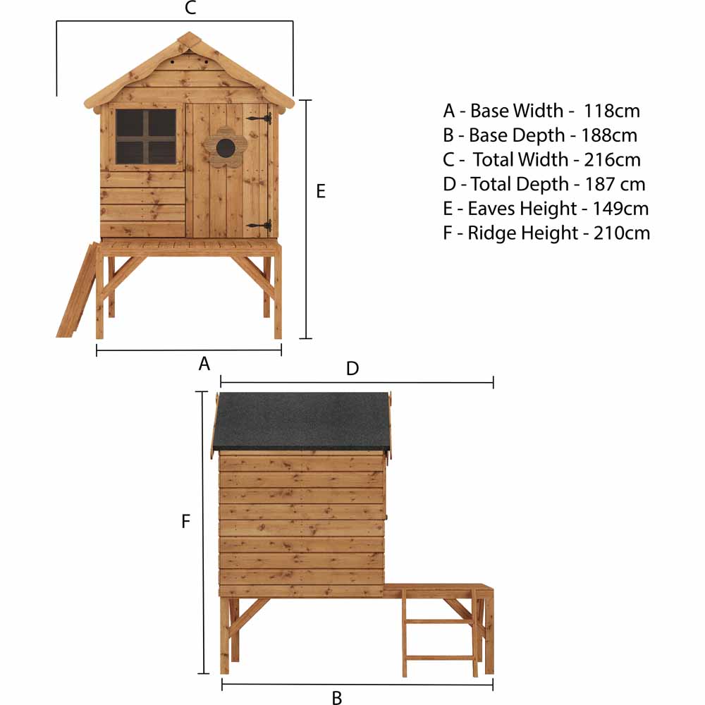 Mercia Snug Playhouse and Tower 4ft x 4ft Image 9