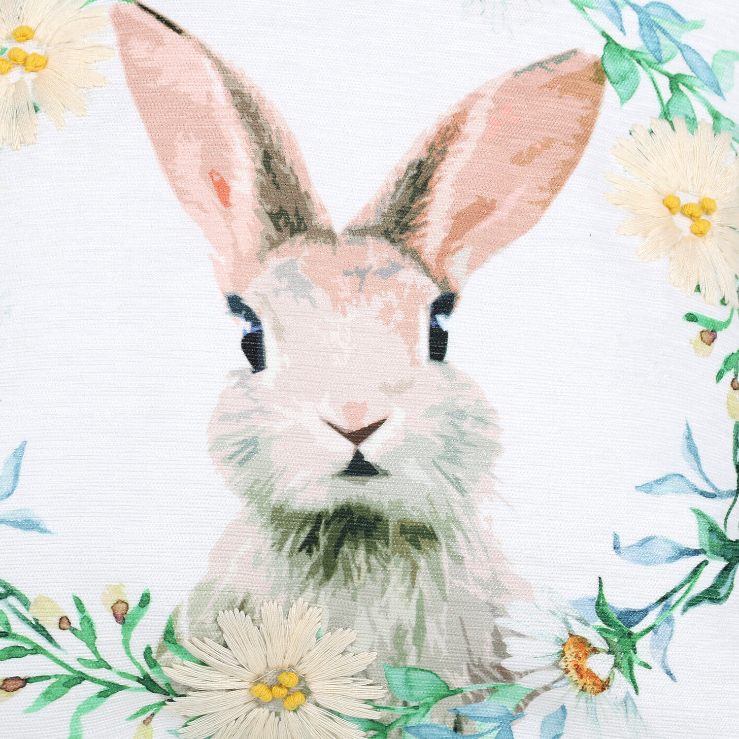 Woodland Bunny Cushion - White Image 2