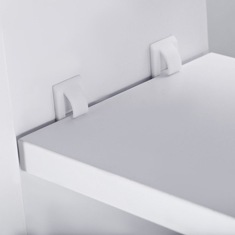 Portland White Mirror Bathroom Cabinet with Adjustable Shelves Image 7