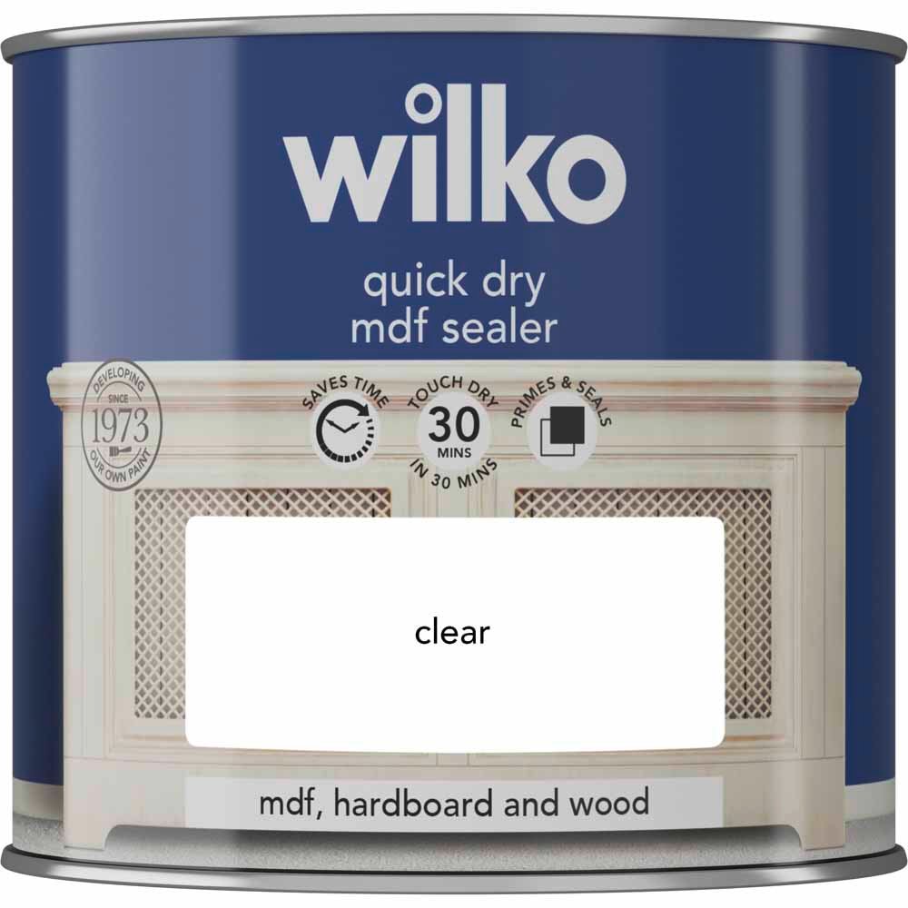 Wilko Quick Dry Clear MDF Sealer 500ml Image 2