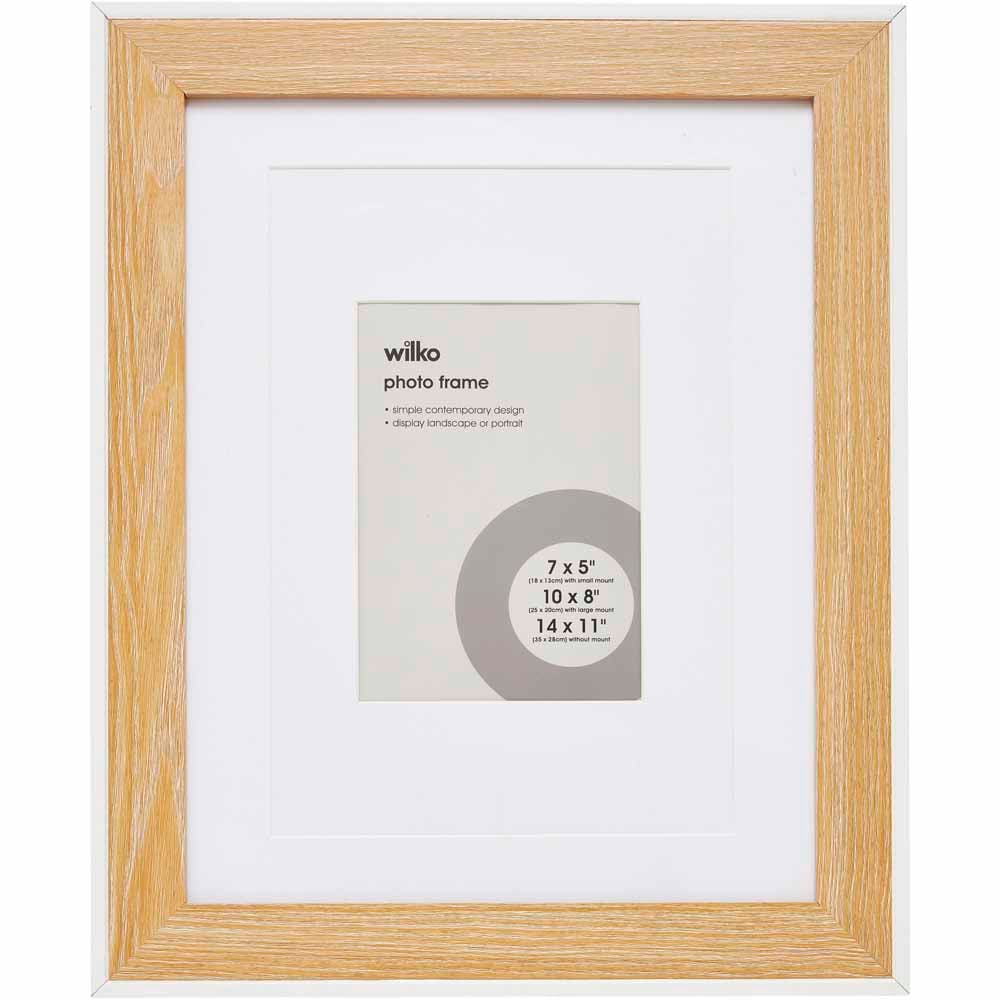 Wilko Natural White Photo Frame 14 x 11 Inch Image 1