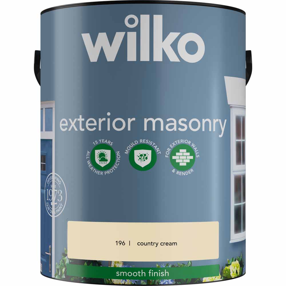 Wilko Country Cream Smooth Masonry Paint 5L Image 2