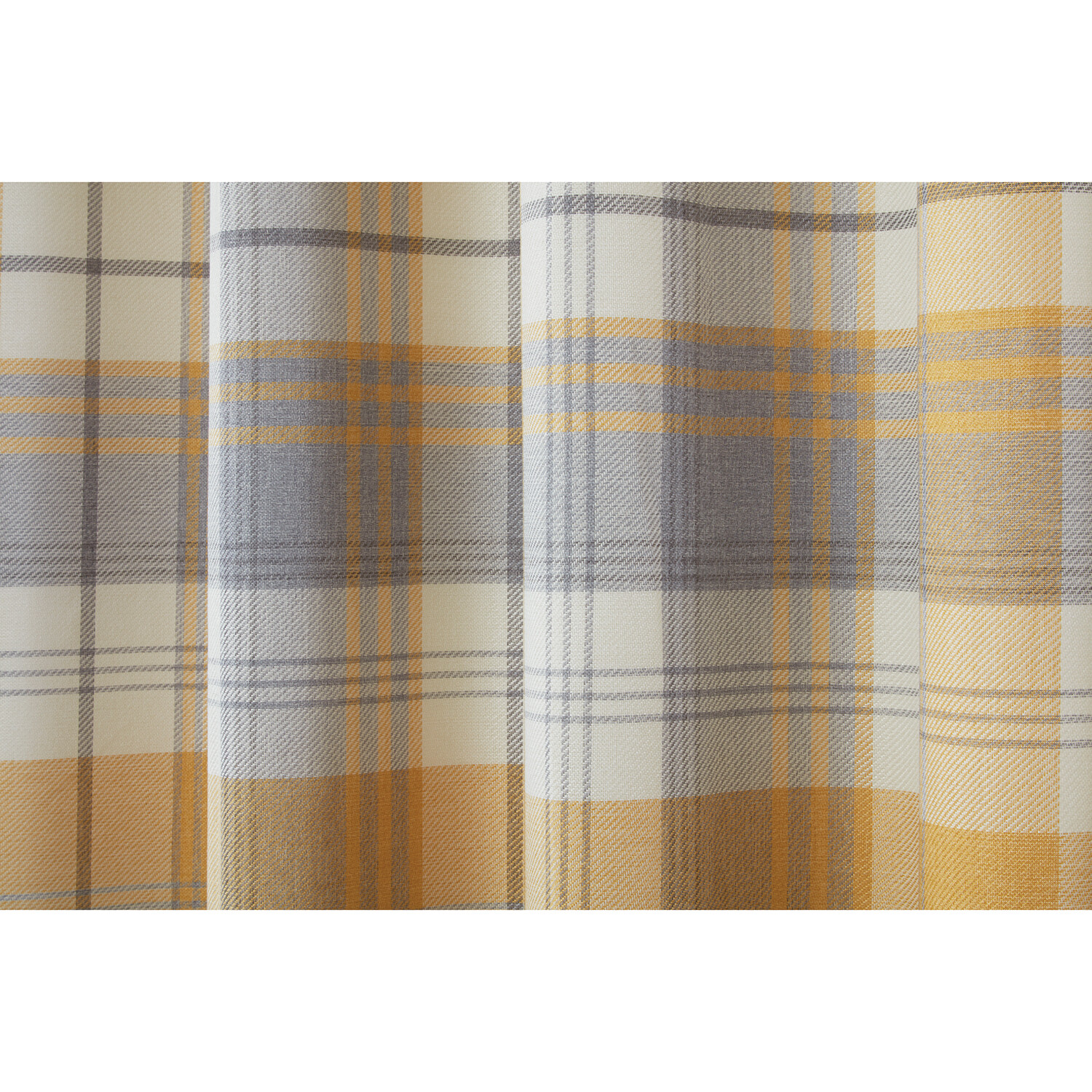 Divante Hamilton Ochre Check Eyelet Curtains 229cm Image 4