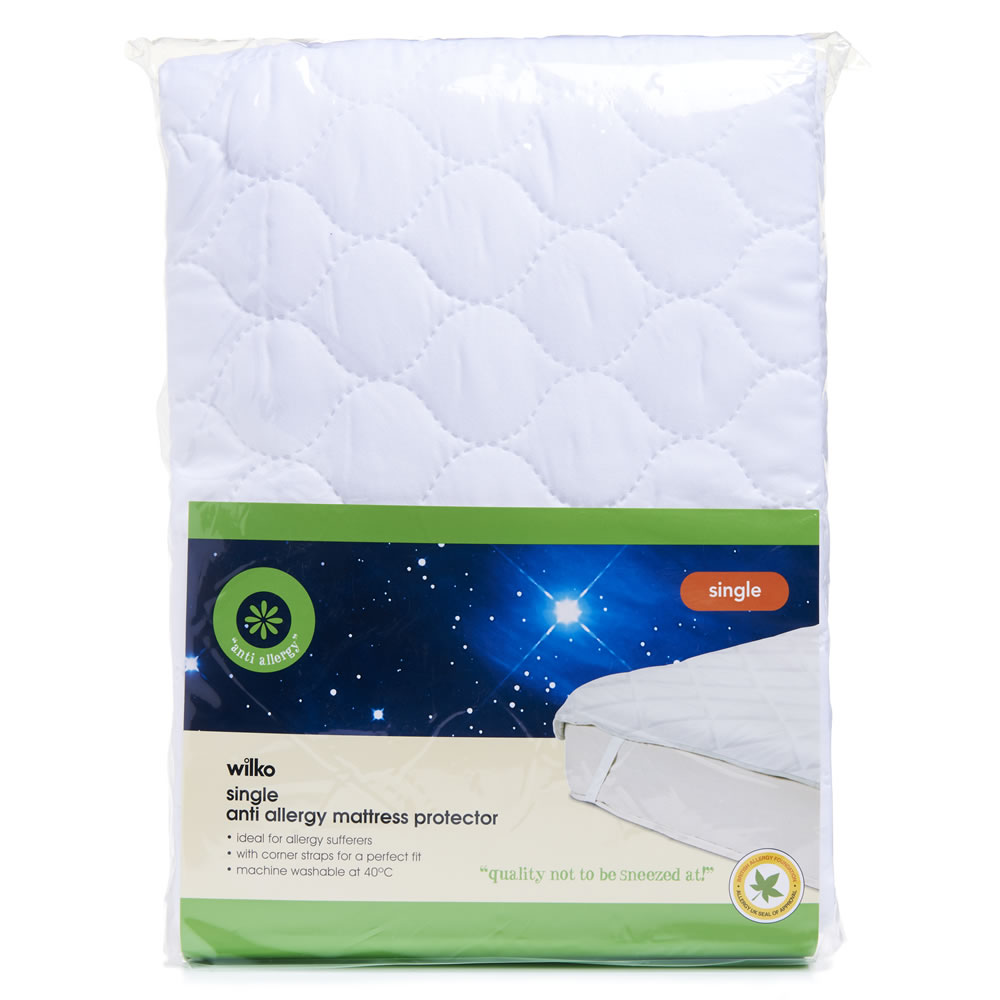 Wilko Single Anti Allergy Mattress Protector Image