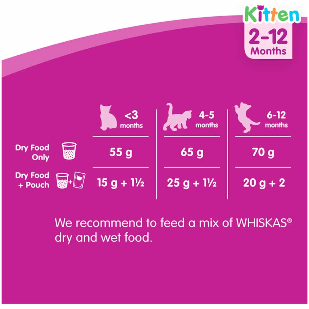 Whiskas Kitten Complete Dry Cat Food Biscuits Chicken 2kg Wilko