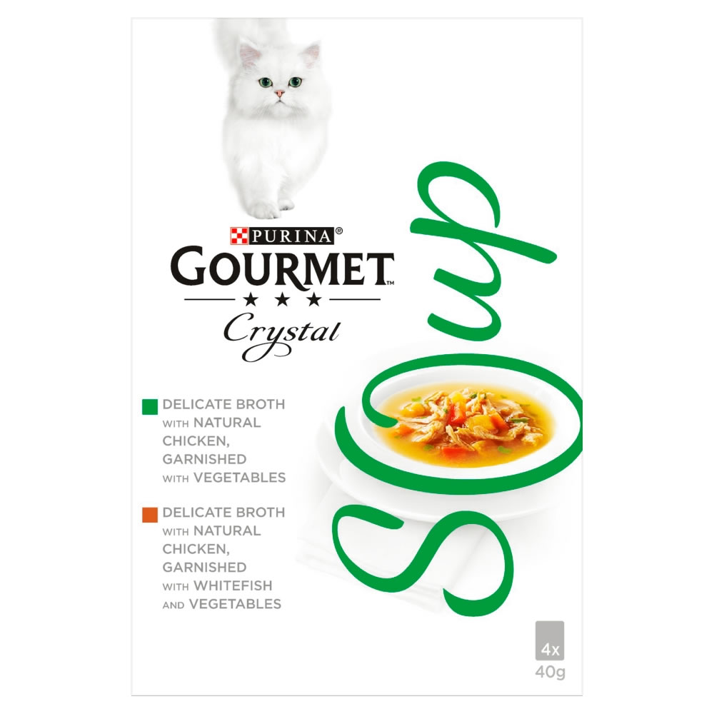 Gourmet Soup Multi Variety Chicken Cat Food 4 x 40g Image 1