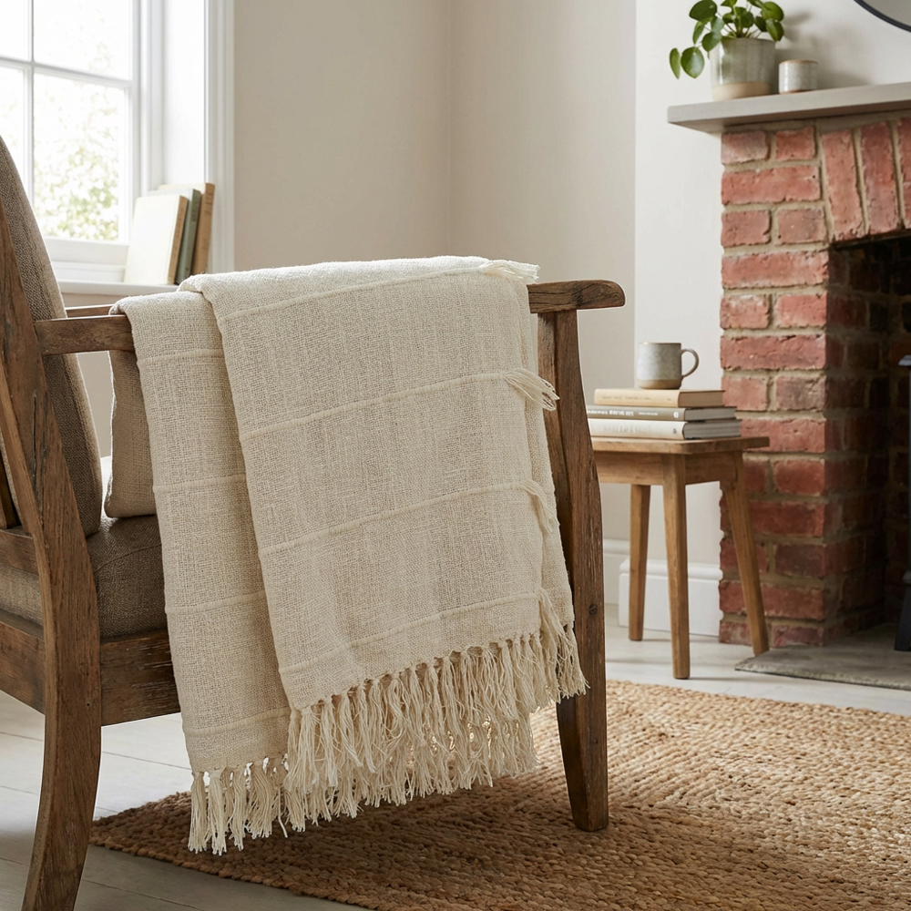 Eboni Tassel Throw - Natural Image 6