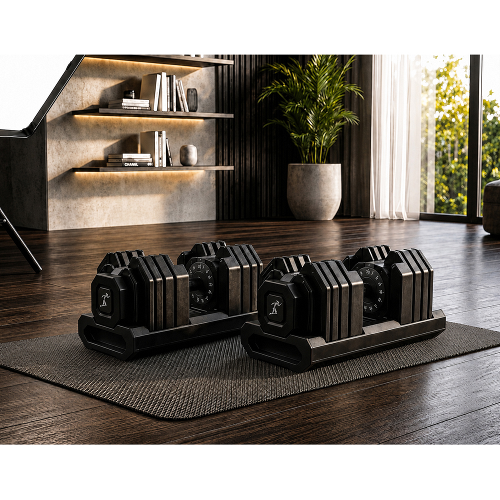 Strongology FLEX36 Black Adjustable Dumbbells 4kg-36kg Image 2