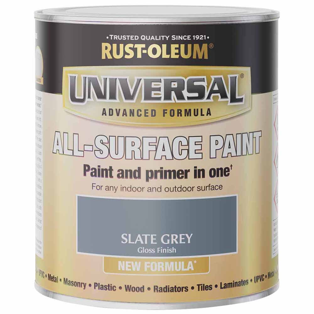 Rust-Oleum Universal Gloss Slate Grey All Surface Paint 750ml Image 2