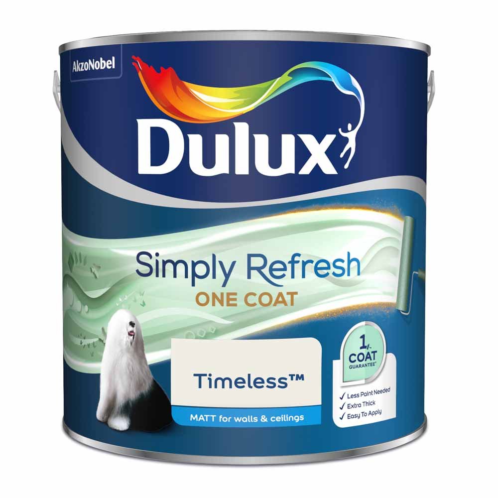 Dulux Simply Refresh One Coat Timeless Matt Emulsion Paint 2.5L Image 2