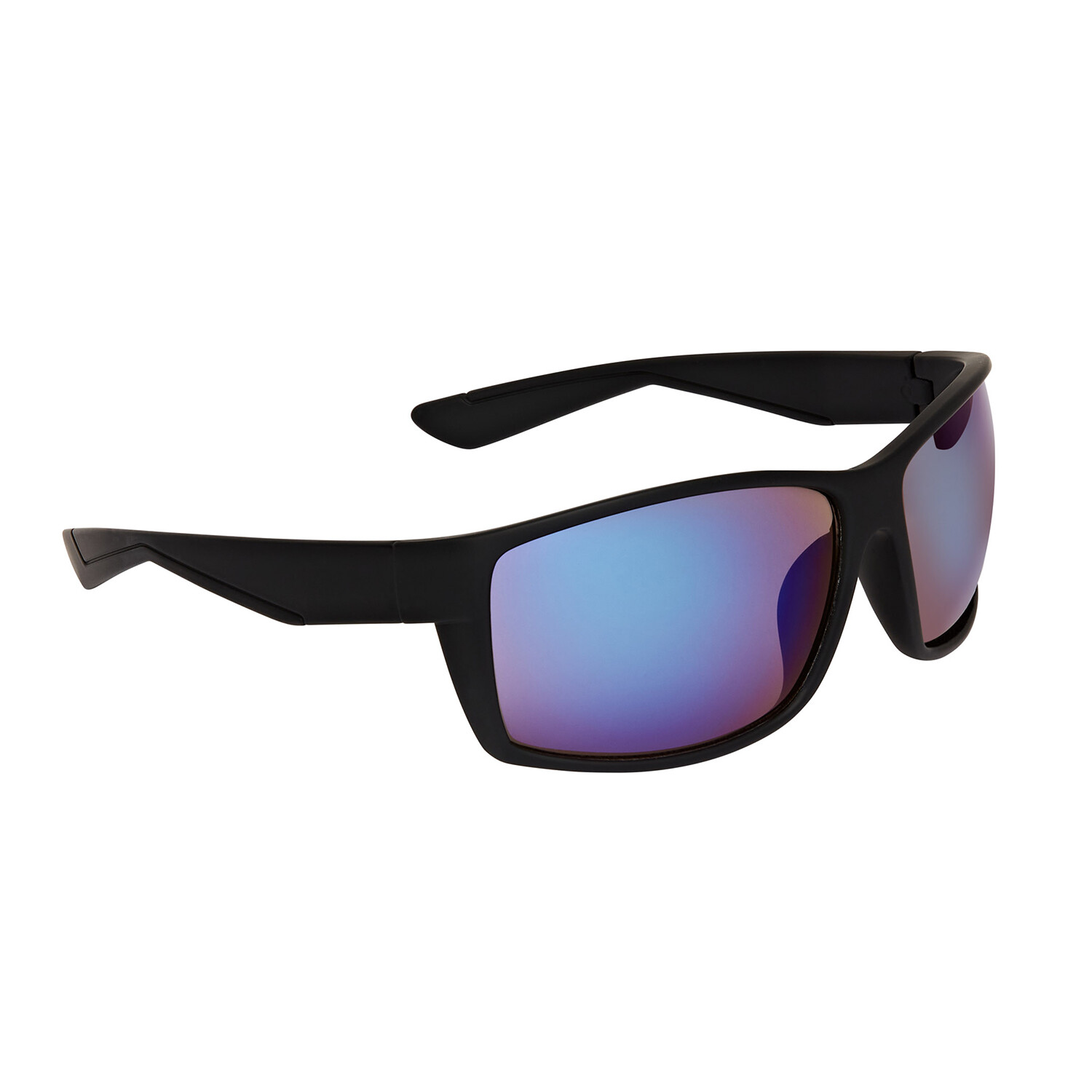 Mens Rimmed Sports Wrap Sunglasses Black Image 2