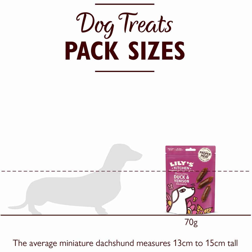 Lily's Duck and Venison Sausages Dog Treats 70g Image 4
