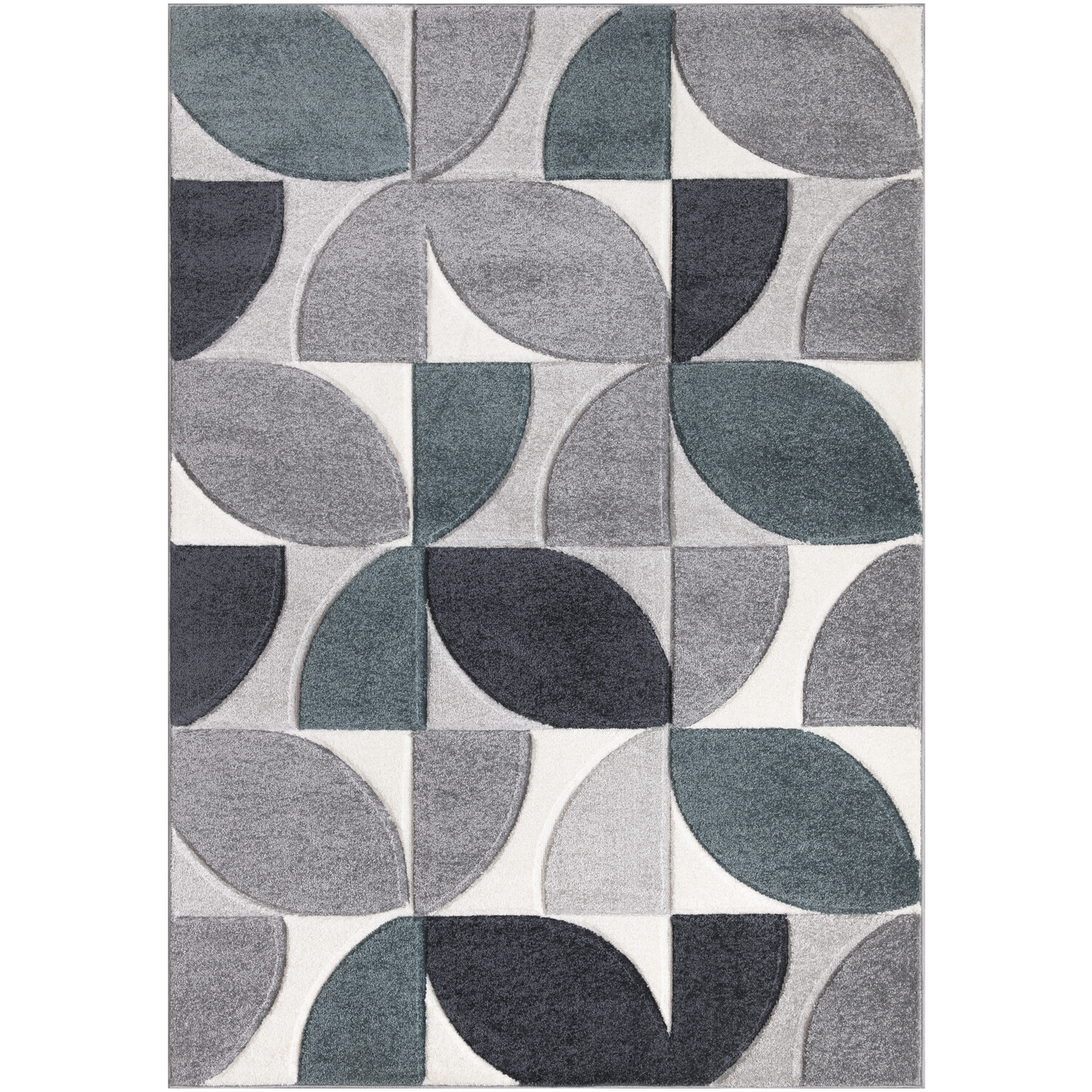 Modern Geo Rug - Teal / 120cm Image 1