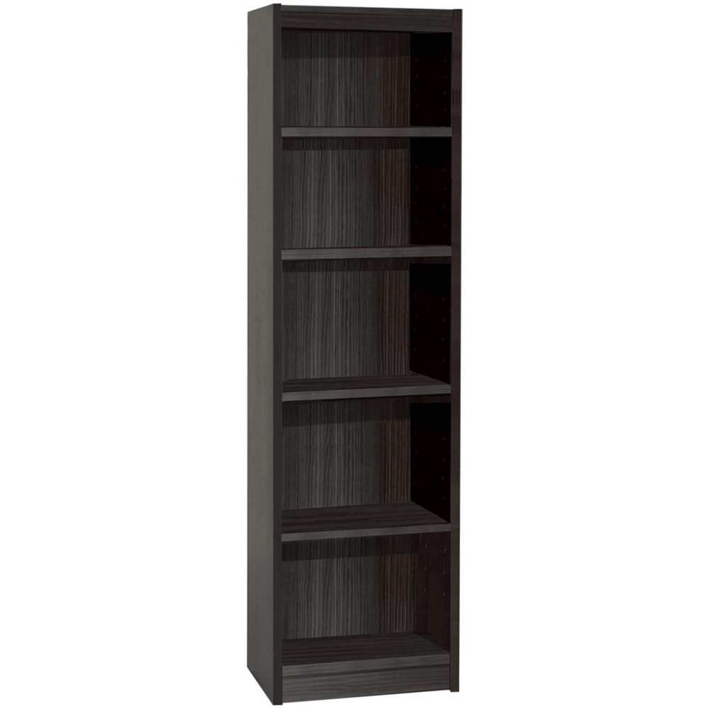 R White Cabinets 5 Shelf Black Tall Bookcase Image 2