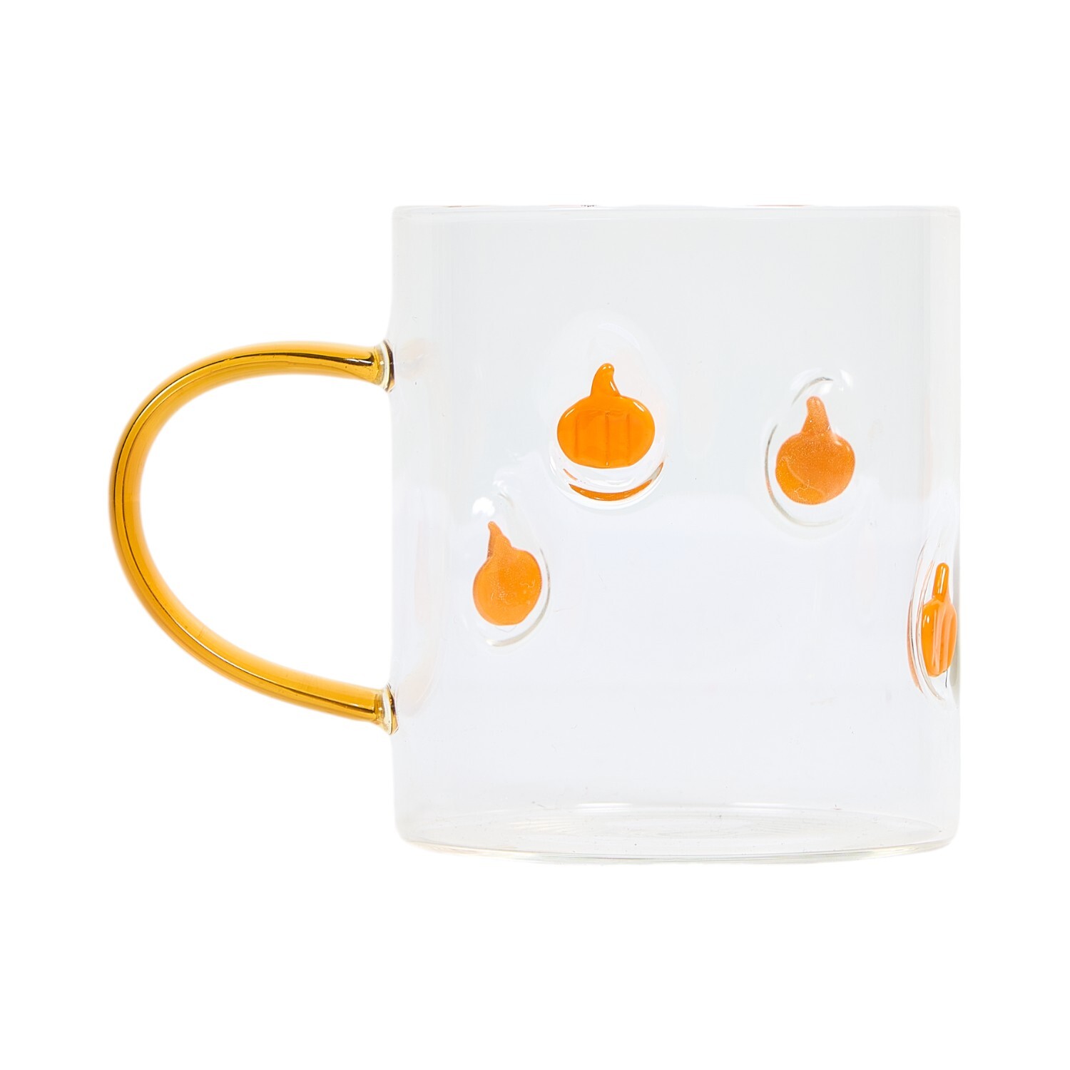 Pumpkin 3D Glass Mug Clear Image 2