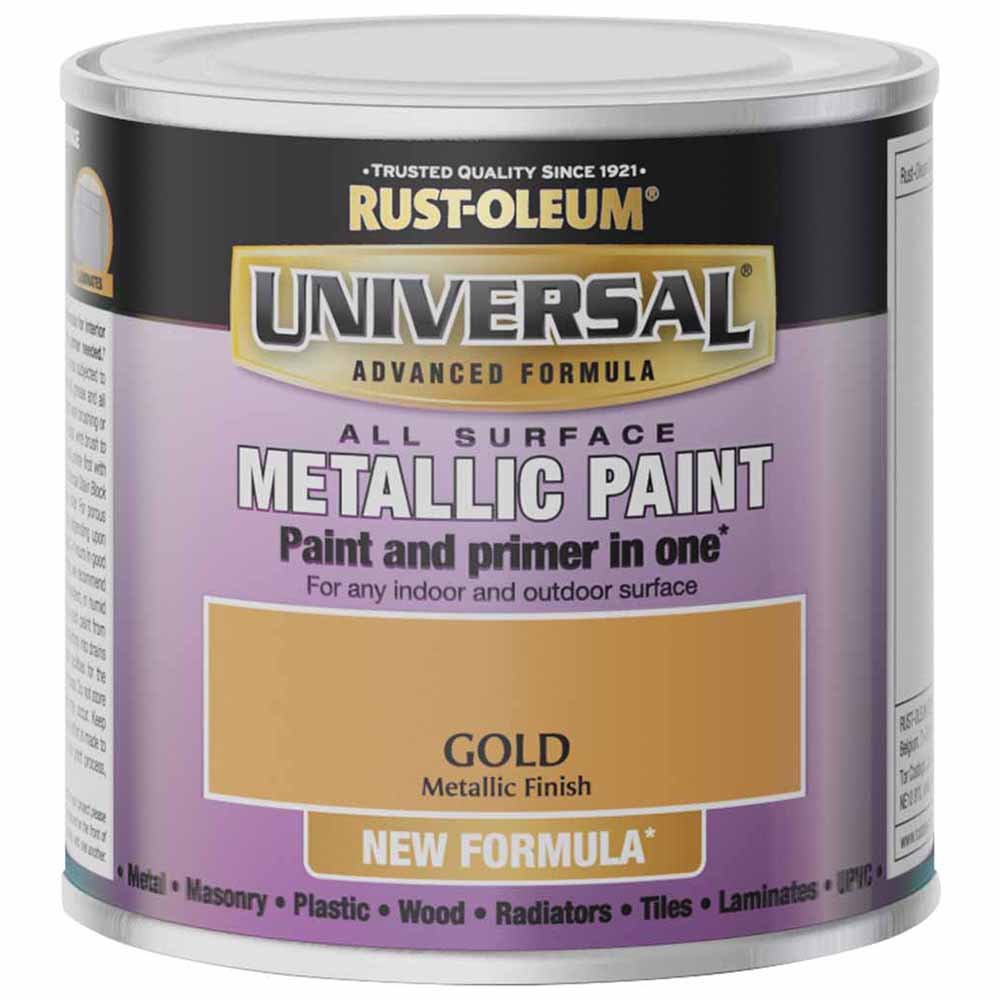 Rust-Oleum Universal Metallic Gold All Surface Paint 250ml Image 2