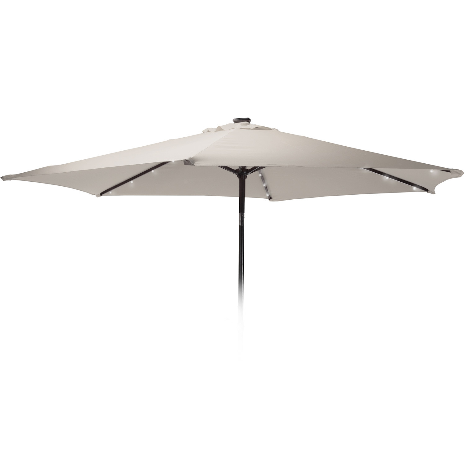 Umbrella With Solar Lights - Taupe Image