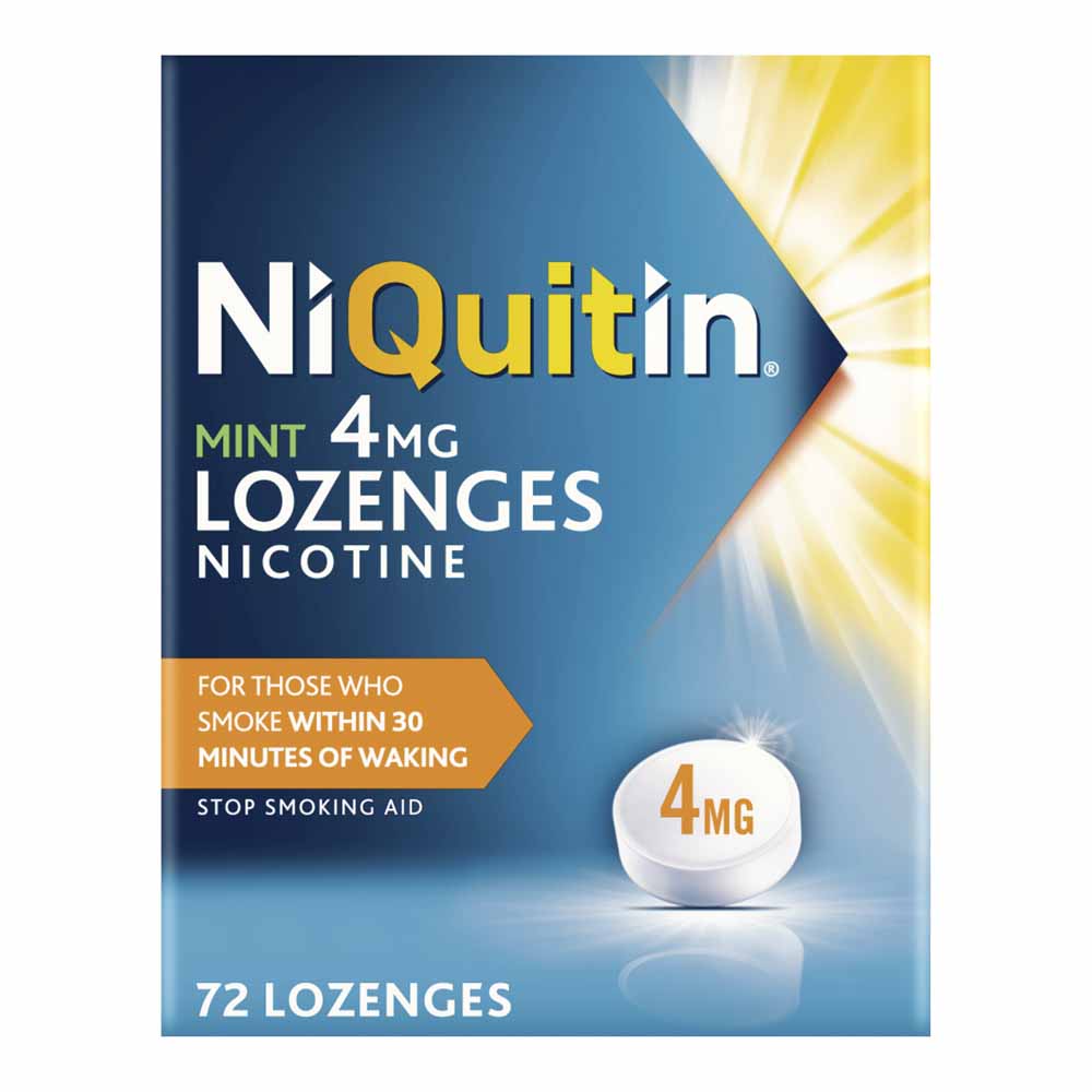NiQuitin Lozenge Mint 4mg 72 Pack  - wilko